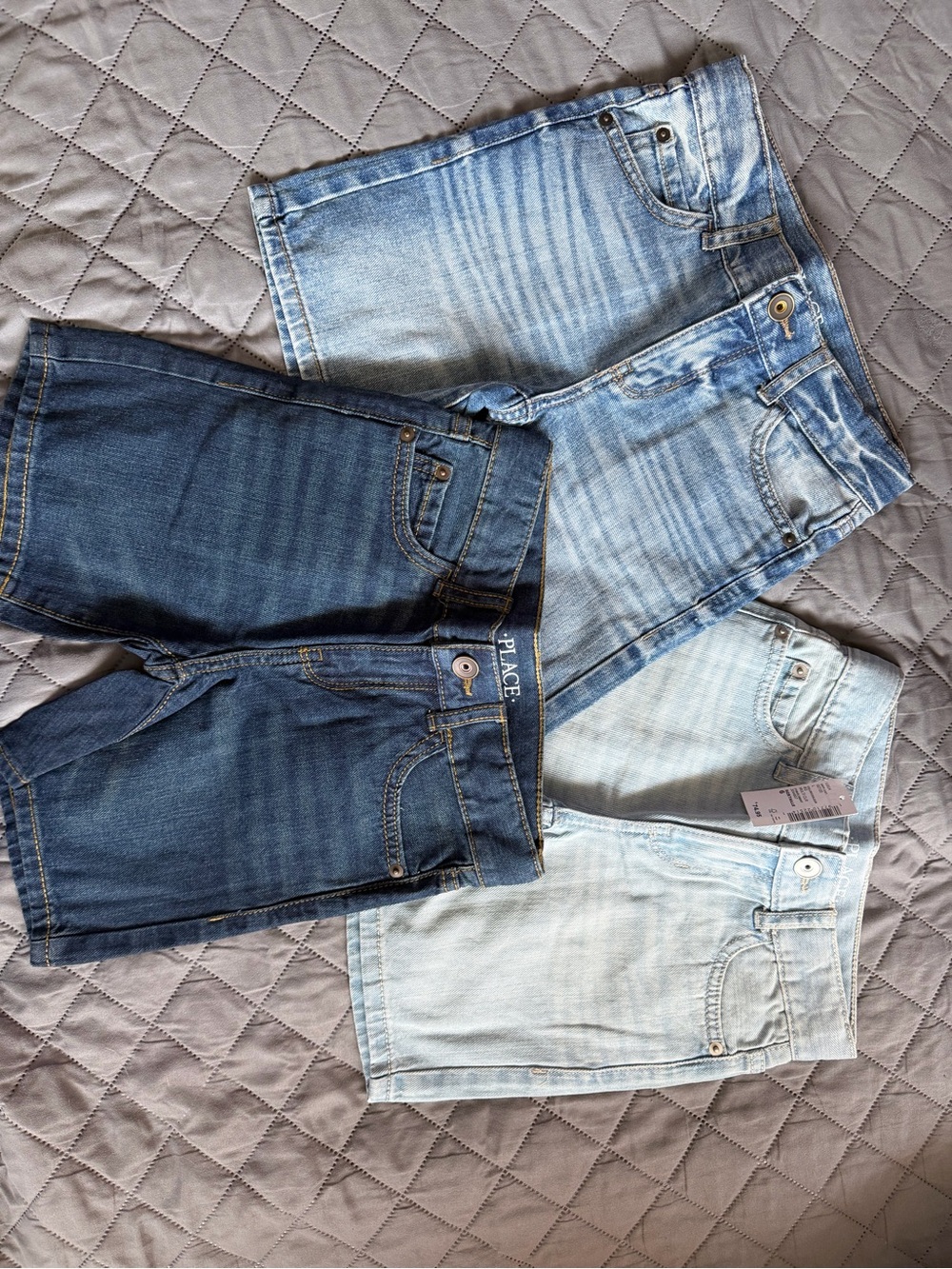 The Children’s Place, Boys Denim Shorts Trio - Light, Medium, Dark Blue